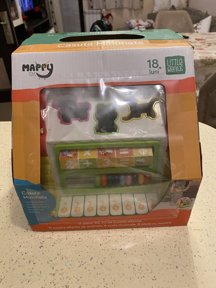 Интерактивна къщичка за сортиране Unitoys, 7 дейности