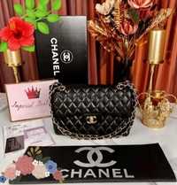 Geanta Chanel Jumbo,logo metalic, accesorii au,saculet, etichetă