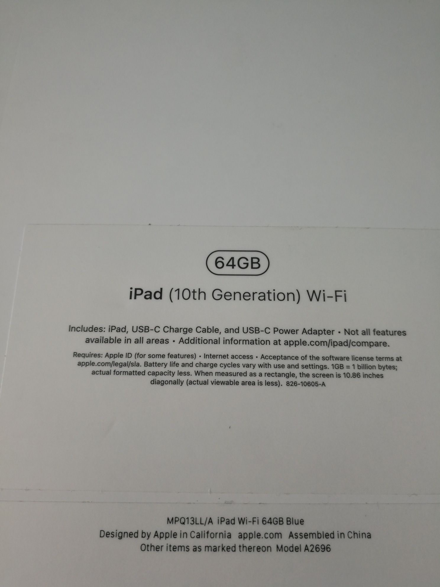 НОВ! iPad 10th Gen 10.9 64GB WiFi 2022 Silver Blue Pink 1г. Гаранция
