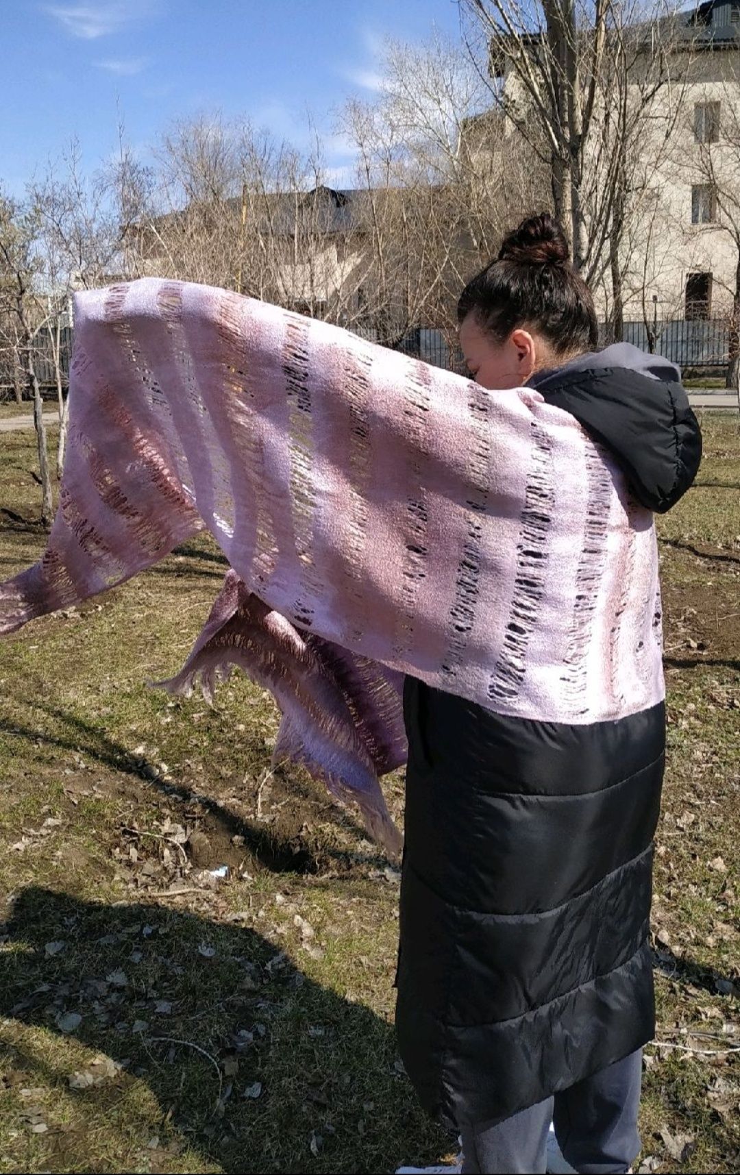 Палантин,шарф ручная работа