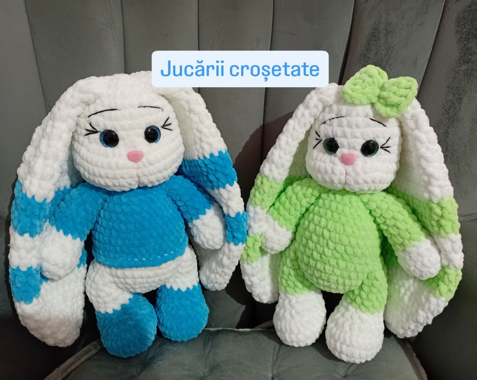 Jucării croșetate din catifea