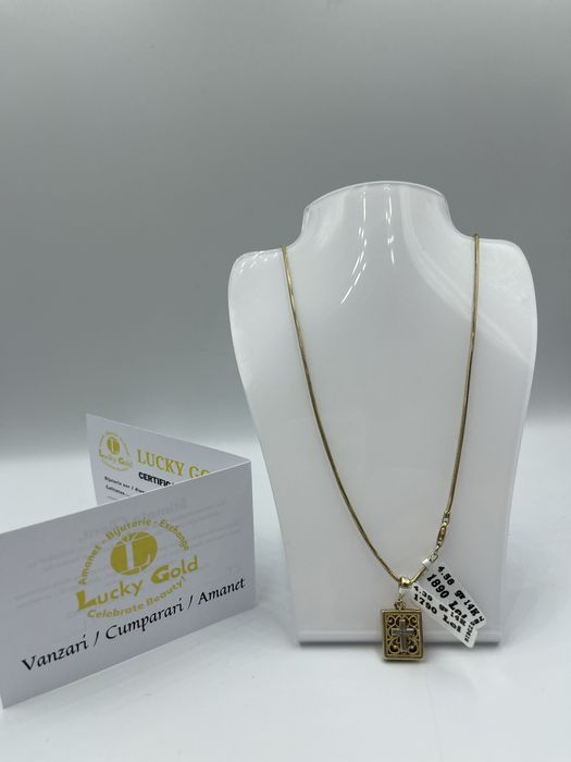 Lanț+Pandant Aur 14k / 4,58g+4,39g / 25cm / #46993+#46764