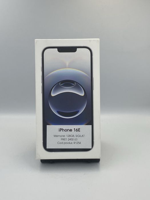 iPhone 16E - 128gb memorie, SIGILAT, 2 ani garantie
