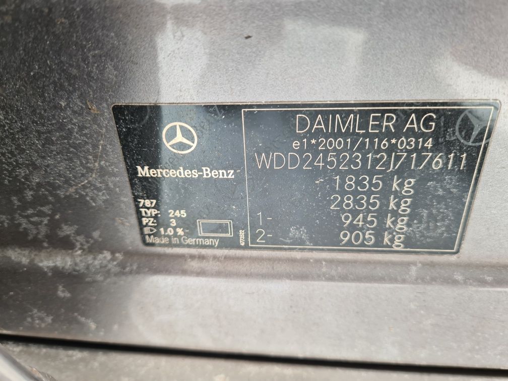 Dezmembrez piese Mercedes B class w245 facelift 2010 benzina diesel