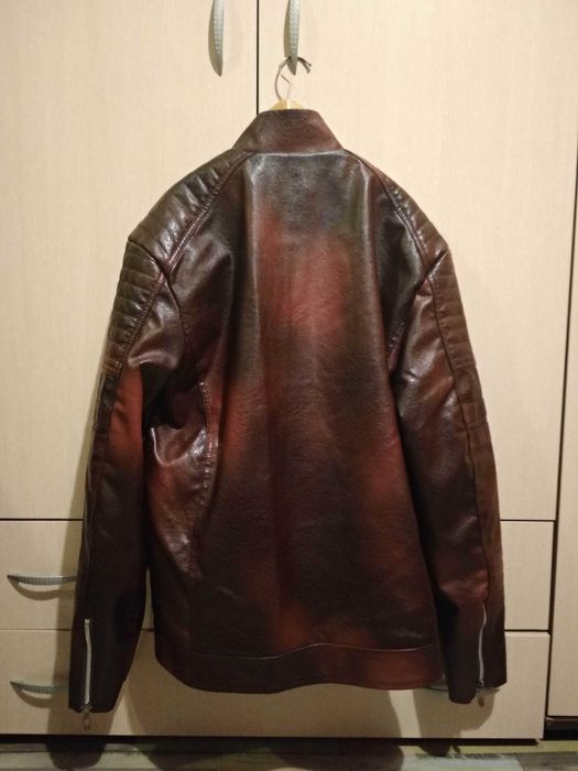 Мъжко кожено яке, кафяво