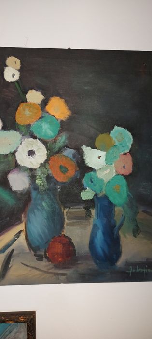 Tablou vechi, ulei, semnat, autor cotat.