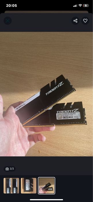 Оперативная память GSkill Trident 2x8