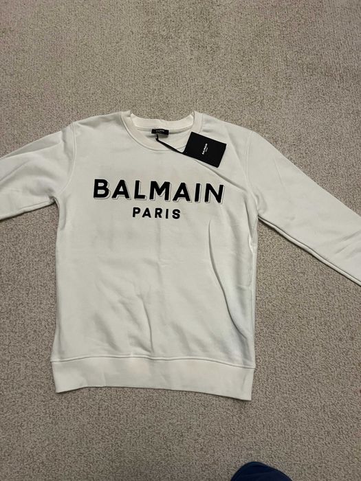 Bluza/pulover balmain alb marimea M