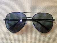 Ochelari de soare Ray-Ban Aviator, lentile sticla neagra rame negre