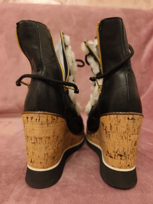 Ghete damă 36 puf+piele+iută