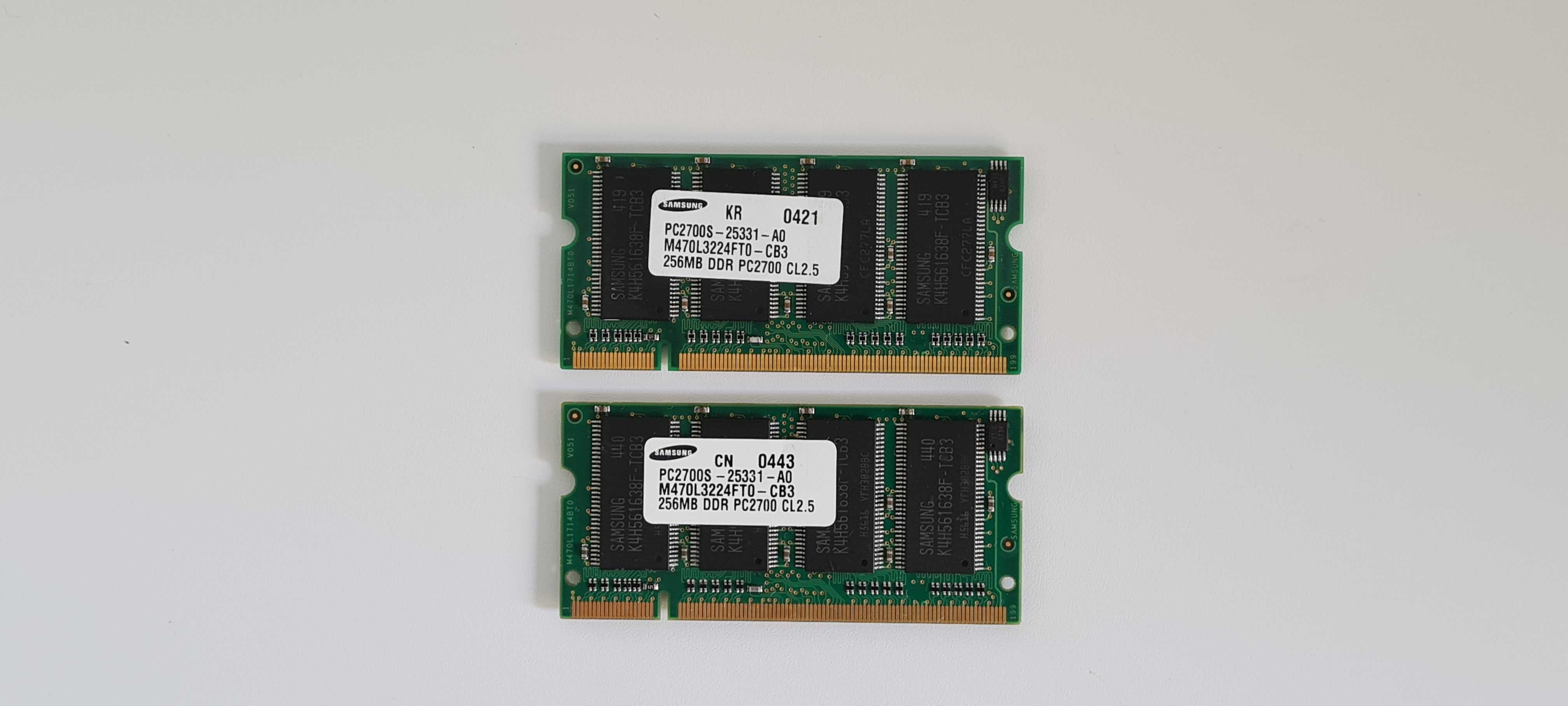 Memorii ram laptop DDR1: 512 MB, 256 MB, testate