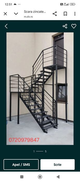 Scara zincate la comanda în toată tara