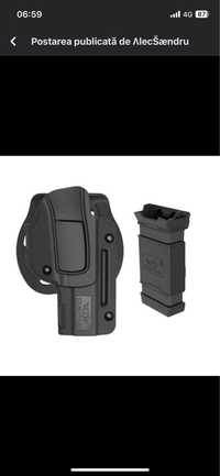 Toc pistol Glock 17  360* + suport incarcator