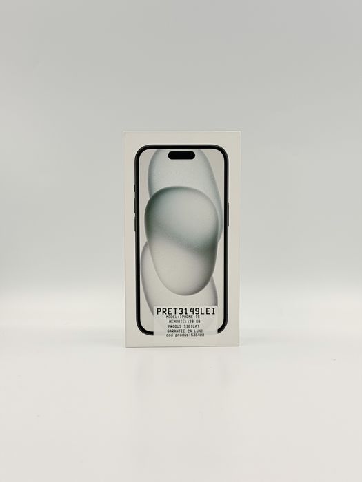 Magazin apple iPhone 15 sigilat black cu garantie 128gb in rate