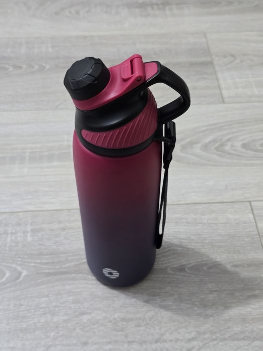 Sticlă sport Fjbottle inox 800ml tip termos,capac magnetic,vișiniu-mov