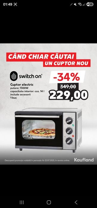 Cuptor electric 1300W