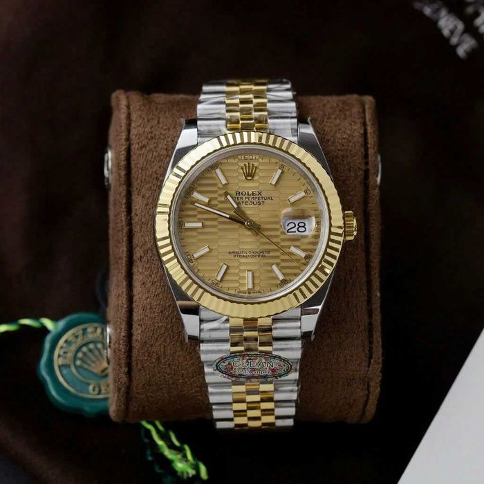 rolex datejust 41mm двуцветен златен циферблат