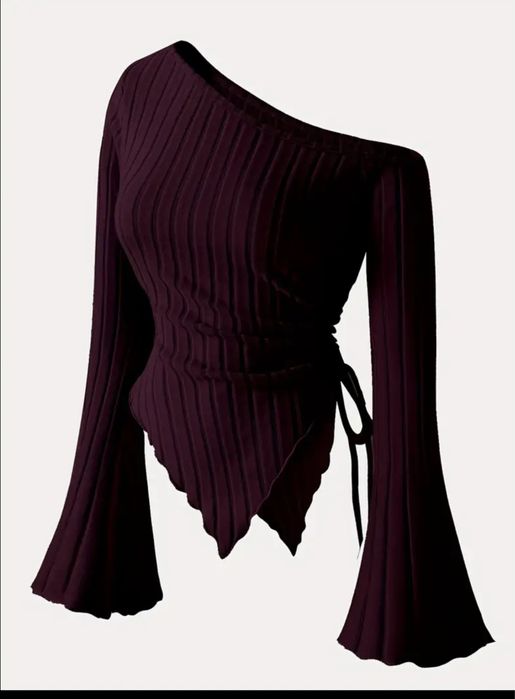 Фиолетовая приталенная кофточка