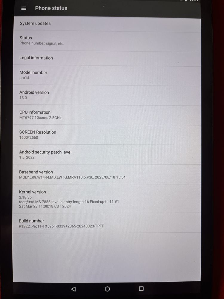 Tableta pro14 11.6 inchi, android 13, 12GB/256GB
