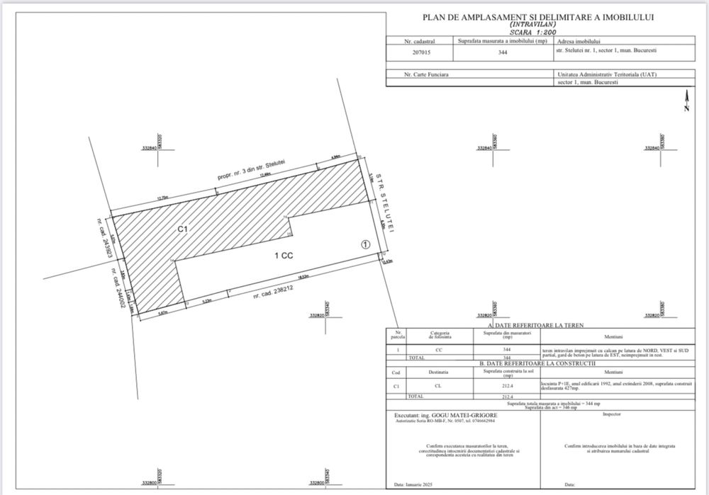 Casa damaroaia - luptatorilor - 350 m teren -450 de m construiti -