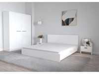 Dormitor ieftin complet cu pat si dulap 4 usi 164 cm
