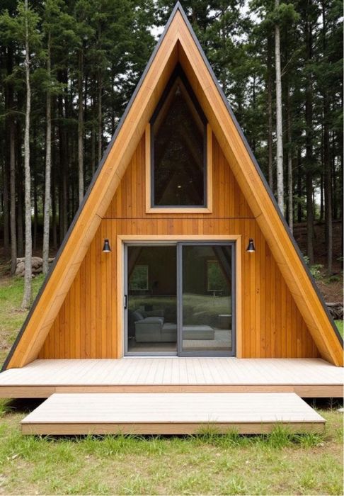 Casa A frame din lemn