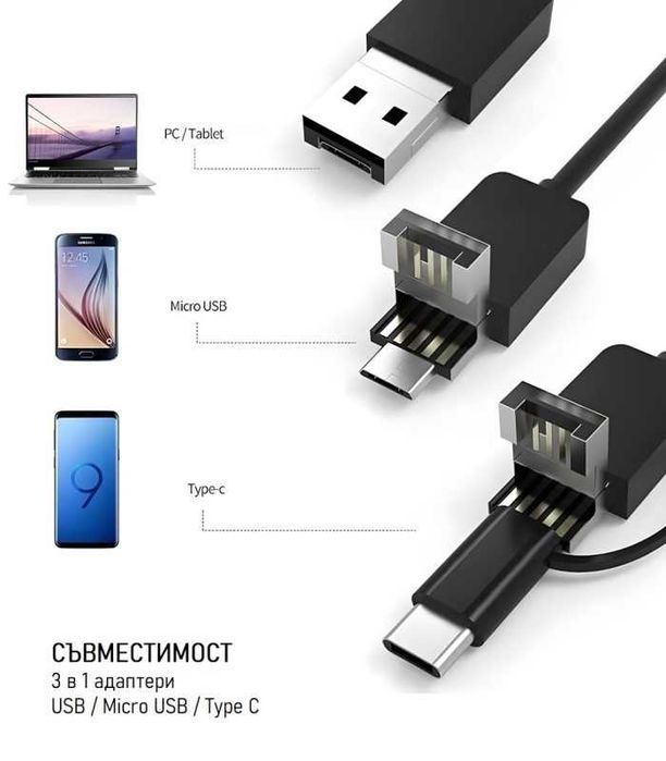 Ендоскоп камера Inskam 108A Автоматичен фокус 5MP HARD 1944P IP67