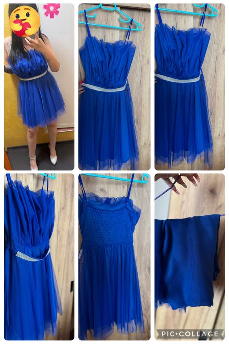 Рокля в турско син цвят