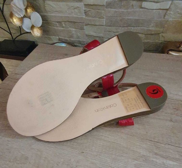 Sandale Cakvin Klein originale ,rosii, dama,nr.36
