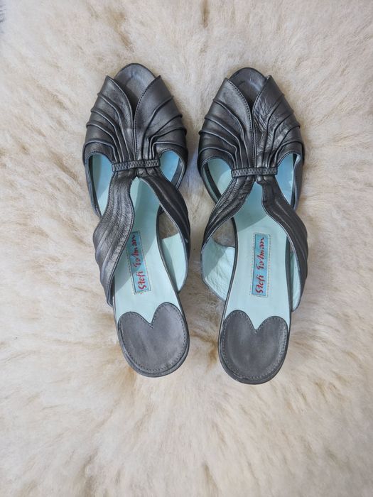 Pantofi cu toc din piele ecologica