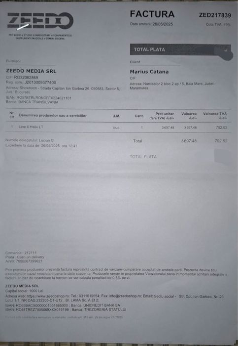 Procesor chitara Line 6 Helix LT