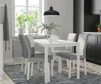Set masa cu 6 scaune alb/gri Ikea