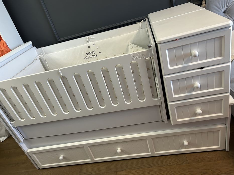 Бебешко/детско легло с матрак и спално бельо