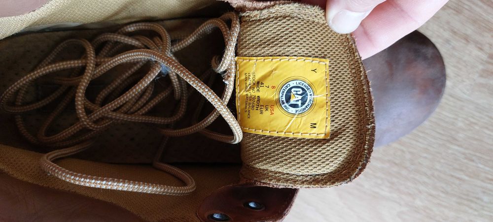 Ghete piele  USA   Caterpillar