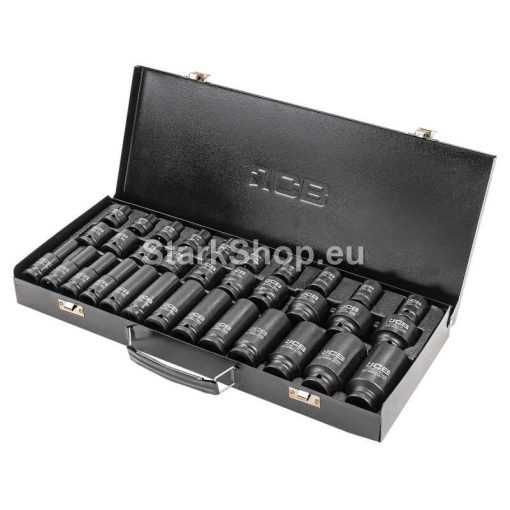 Професионални Ударни Вложки 33части 1/2″ JCB + Дълбоки Вложки / Камъни
