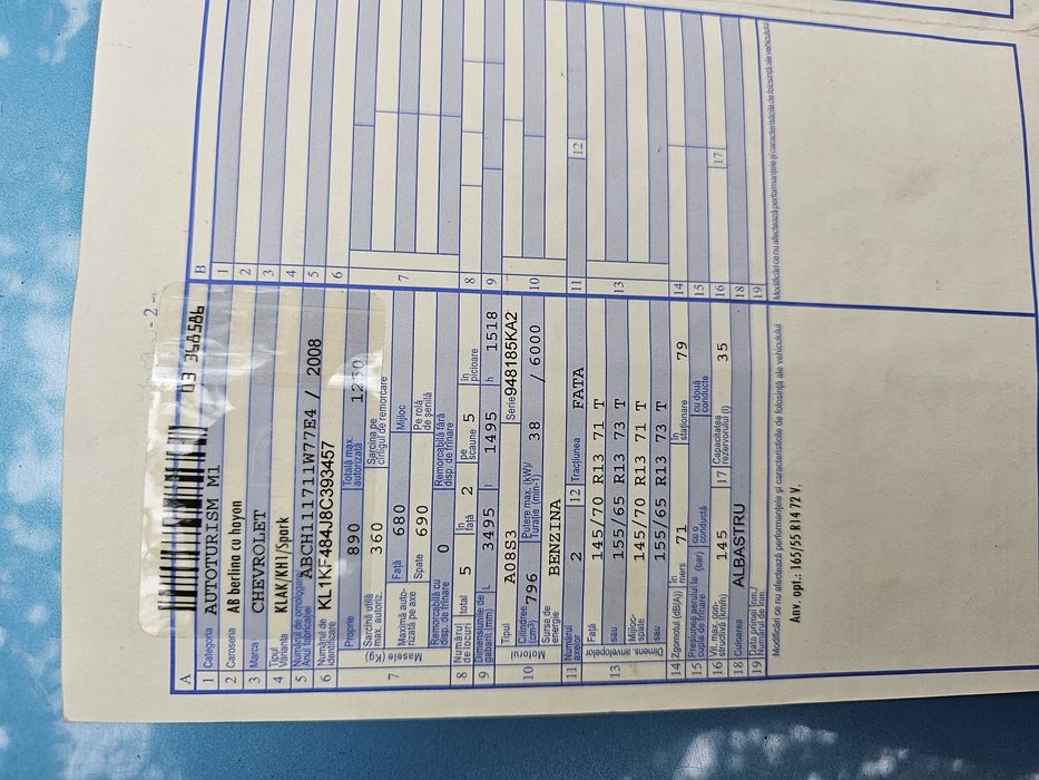 Masina Chevrolet spark