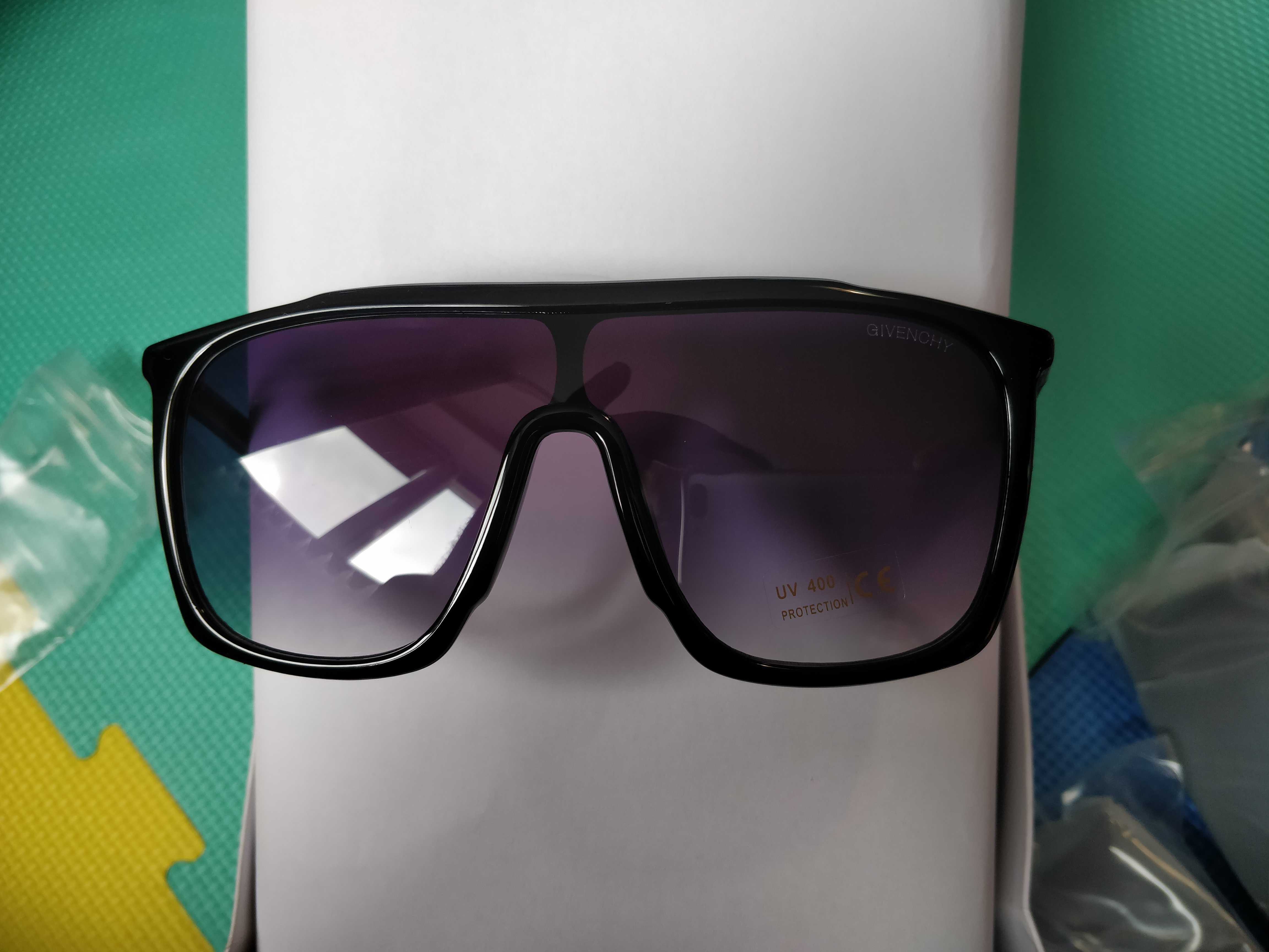 Ochelari de soare Ghivenchy, rame negre, lentile mov degradee, UV400