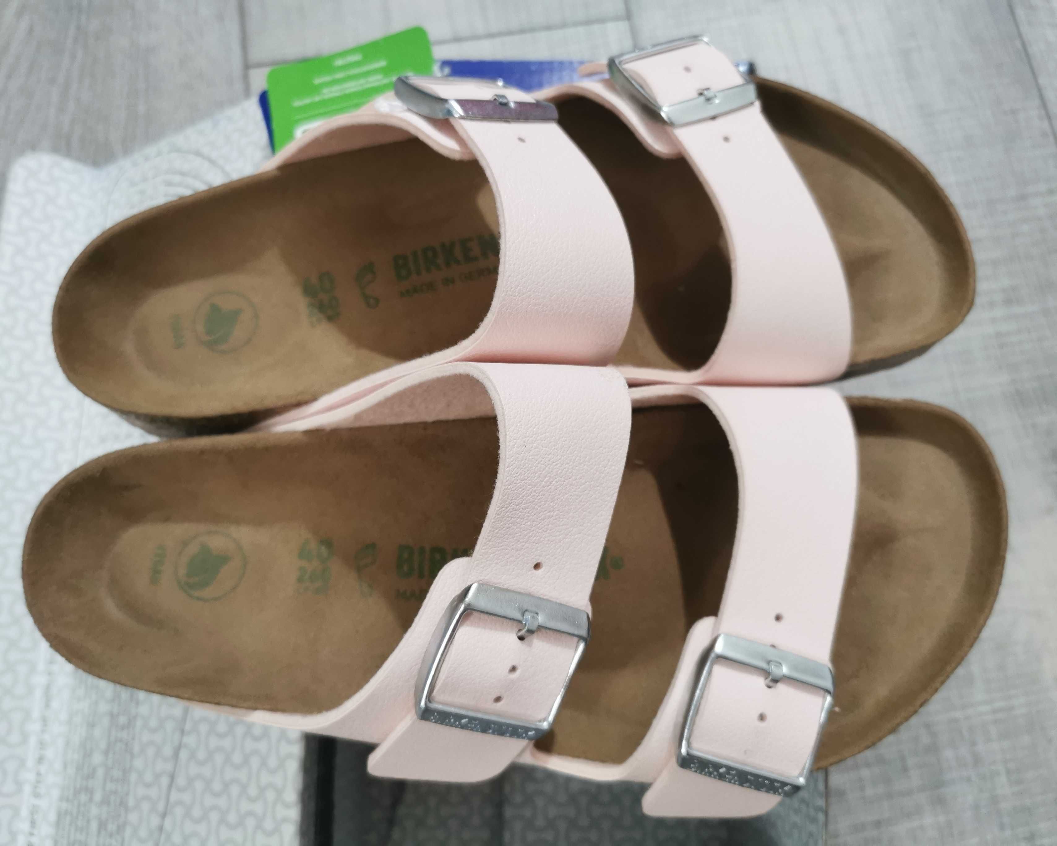 Papuci Birkenstock Arizona Vegan Birko-Flor Nubuck Light Rose 40 noi