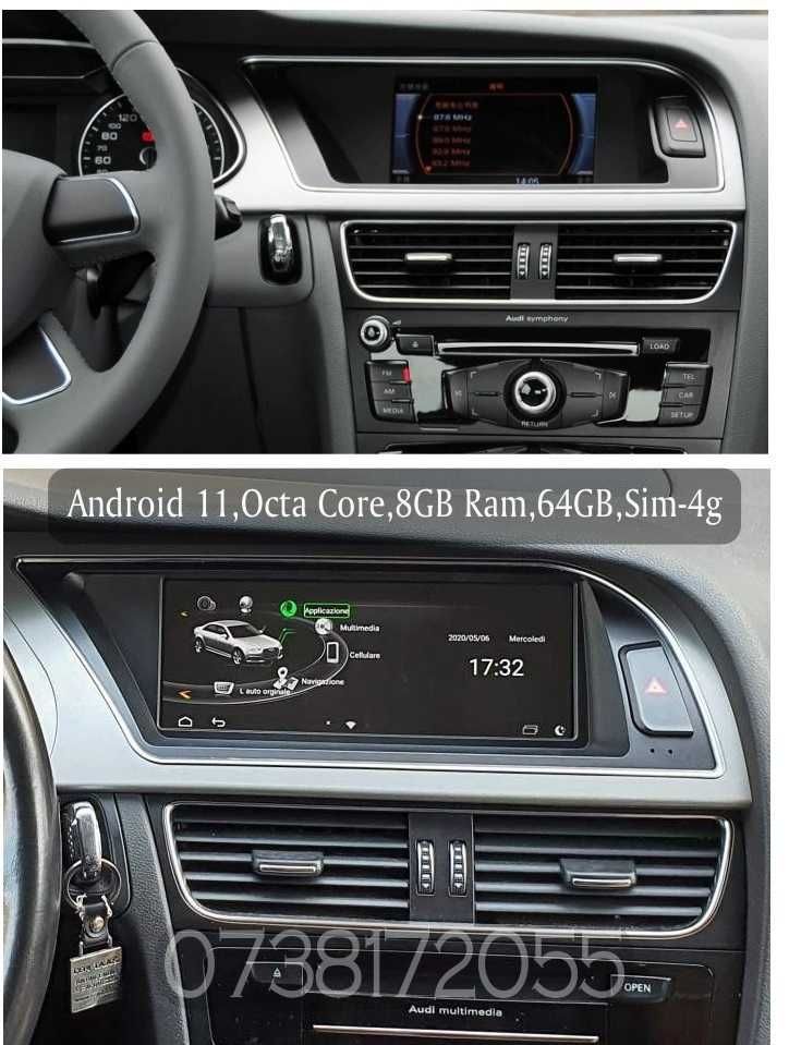 Navigatie  Audi A4 A5 Q5  Android  Internet 4G GPS Bluetooth wi-fi