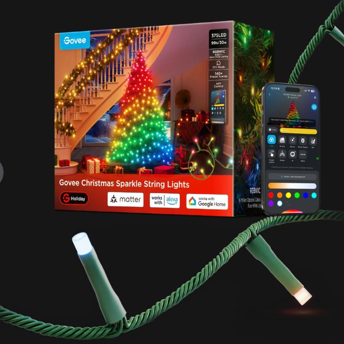 Vand lumini Govee Christmas Sparkle String Lights  30m