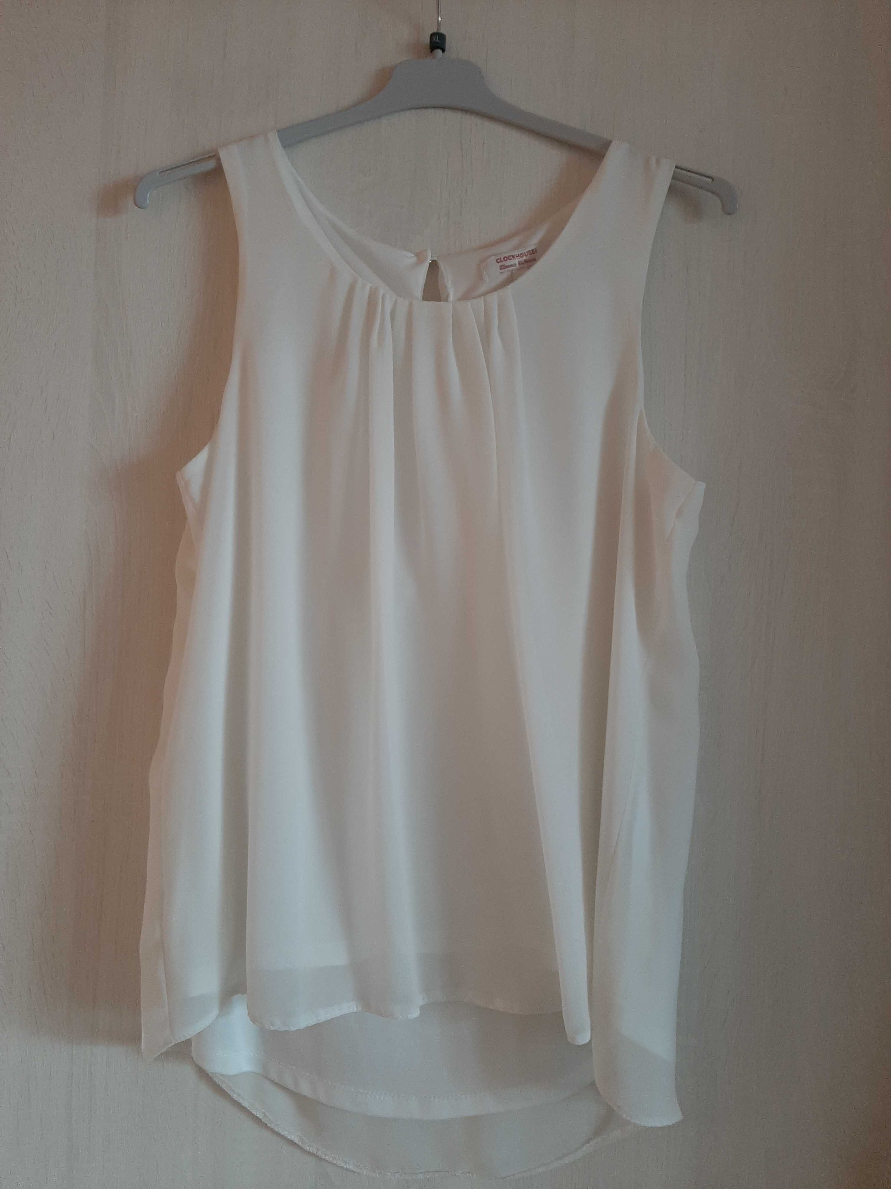 Bluza eleganta tip maiou, culoare alba, pentru dame