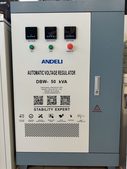 Стабилизатор АНДЕЛИ/ANDELI/мощностью на 50 Ква тип DBW-50 Kva 220V