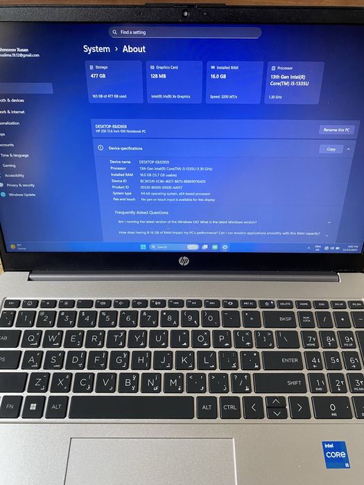 HP 250 G10 — I5 13-avlod | 16GB | 512GB SSD