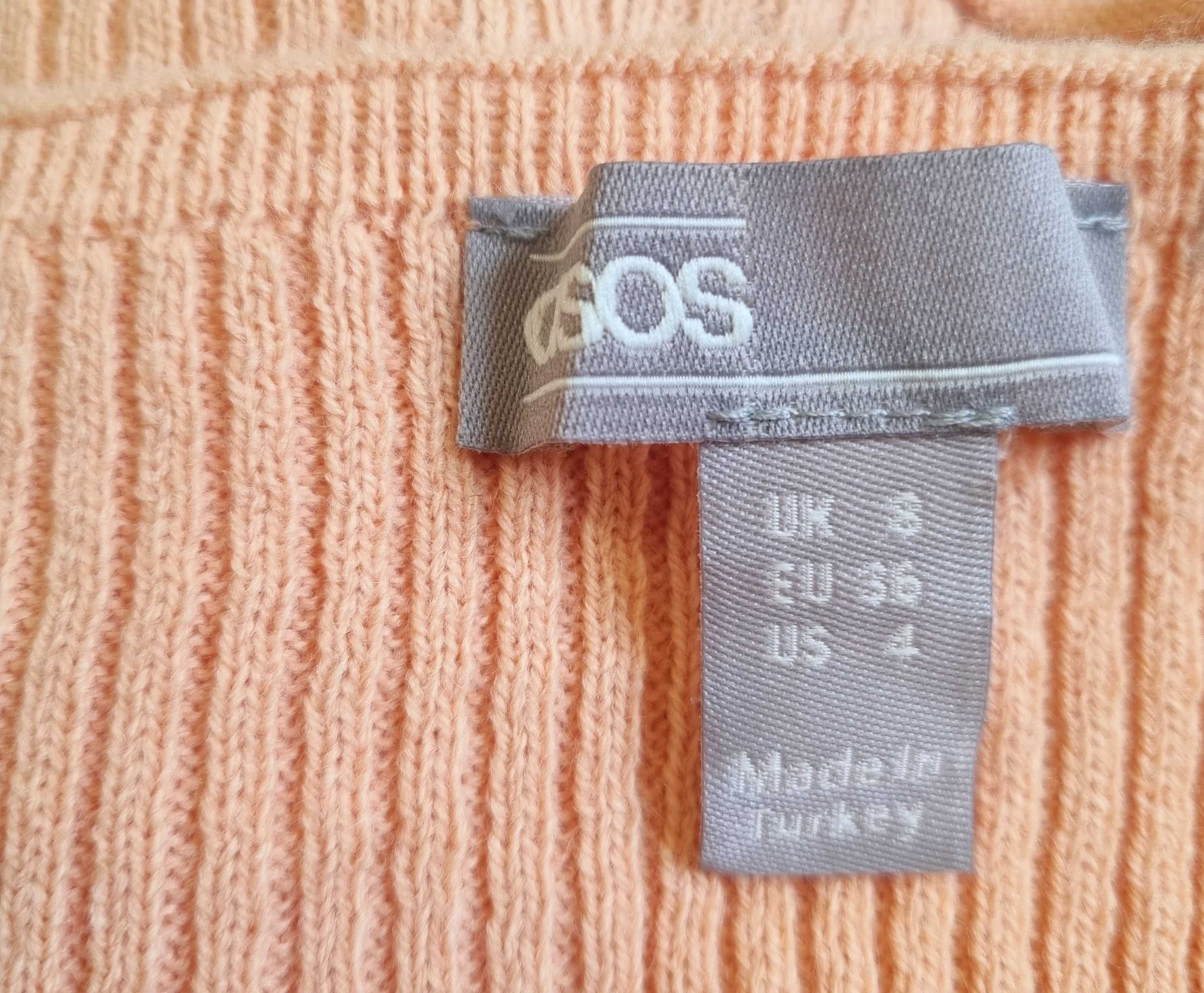 Cardigan piersica cu maneci organza Asos