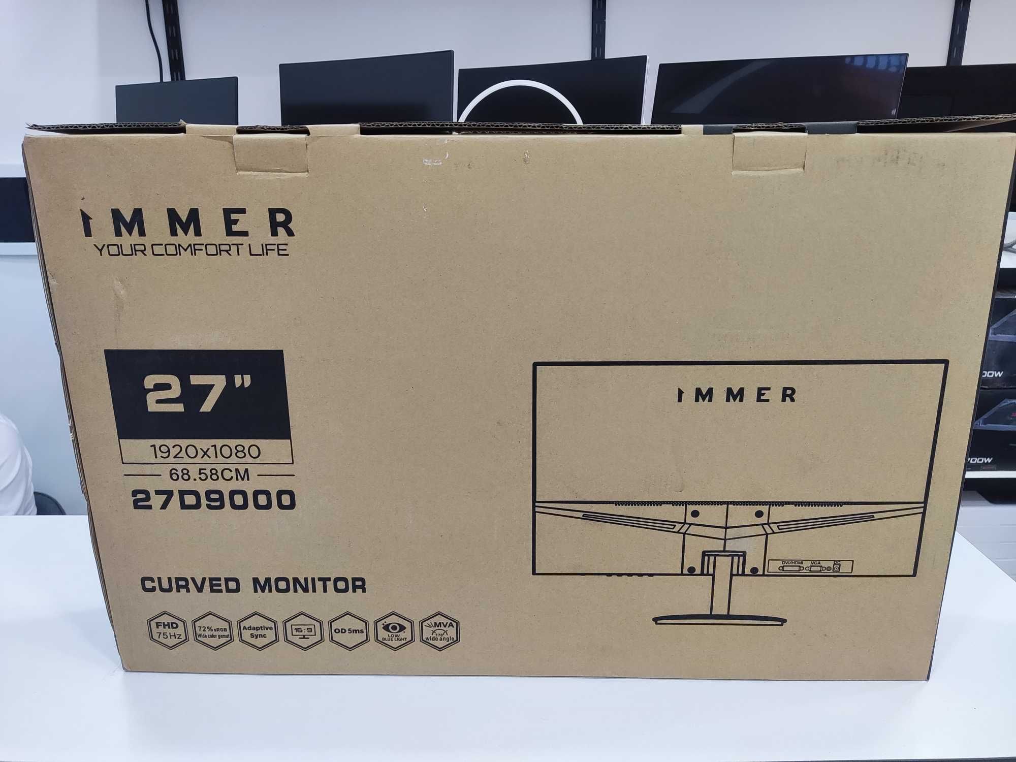 Монитор Immer 27" D9000 Curved FullHD 1920x1080, VGA+HDMI НОВЫЙ