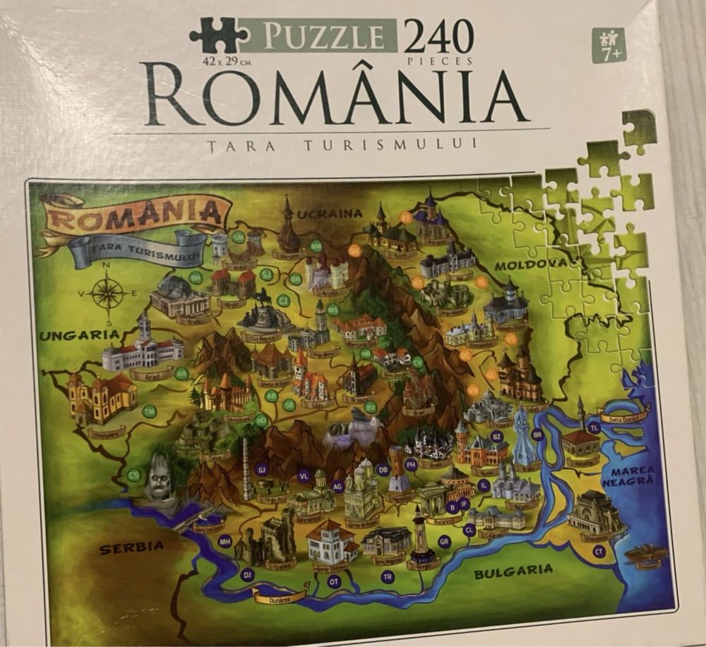 Puzzle 240 piese Romania, 7+