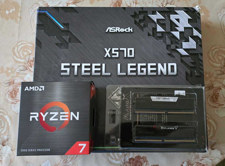 Ryzen 7 5700x ,x570 Asrock Steel Legend ,32gb 3200 cl16 G.Skill Ripjaw