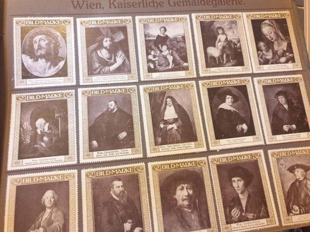Clasor an 1915 170 timbre bild marke,dedicat tablouri din galerii arta