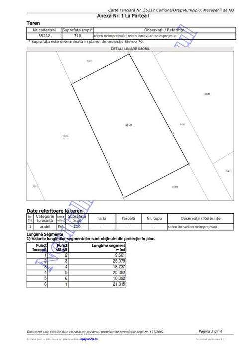 Vand teren 710 mp cu utilitati in sat AGHIRES, jud. Salaj