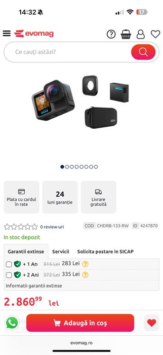 GoPro Hero 13 UltraWide Edition - SIGILATA NOUA